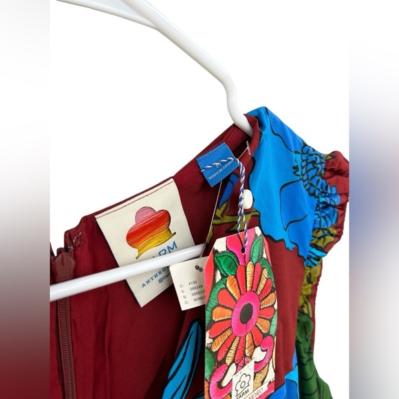 NWT Farm Rio Long-Sleeve V-Neck Midi Dress - Size Medium - Picture 7 of 15